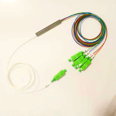 Het Type van het Staalbuis van FTTH 1x4 Vezel Optische PLC Splitser met de Schakelaar van Sc/Apc